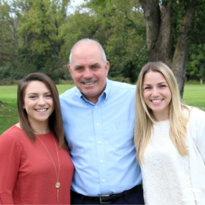 Paul Barndt Jr and his daughters